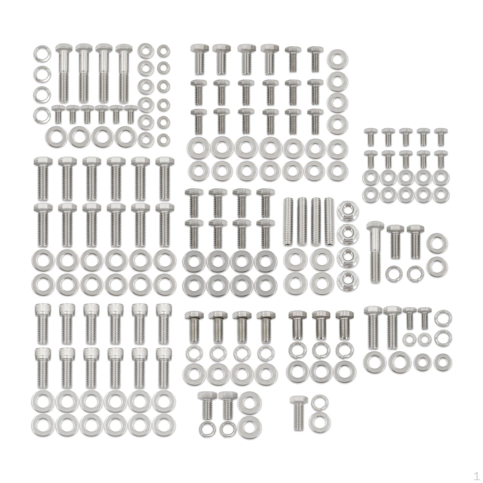 

Комплект шестигранных болтов для двигателя Small Block Прочные болты и гайки для Chevy 327 265