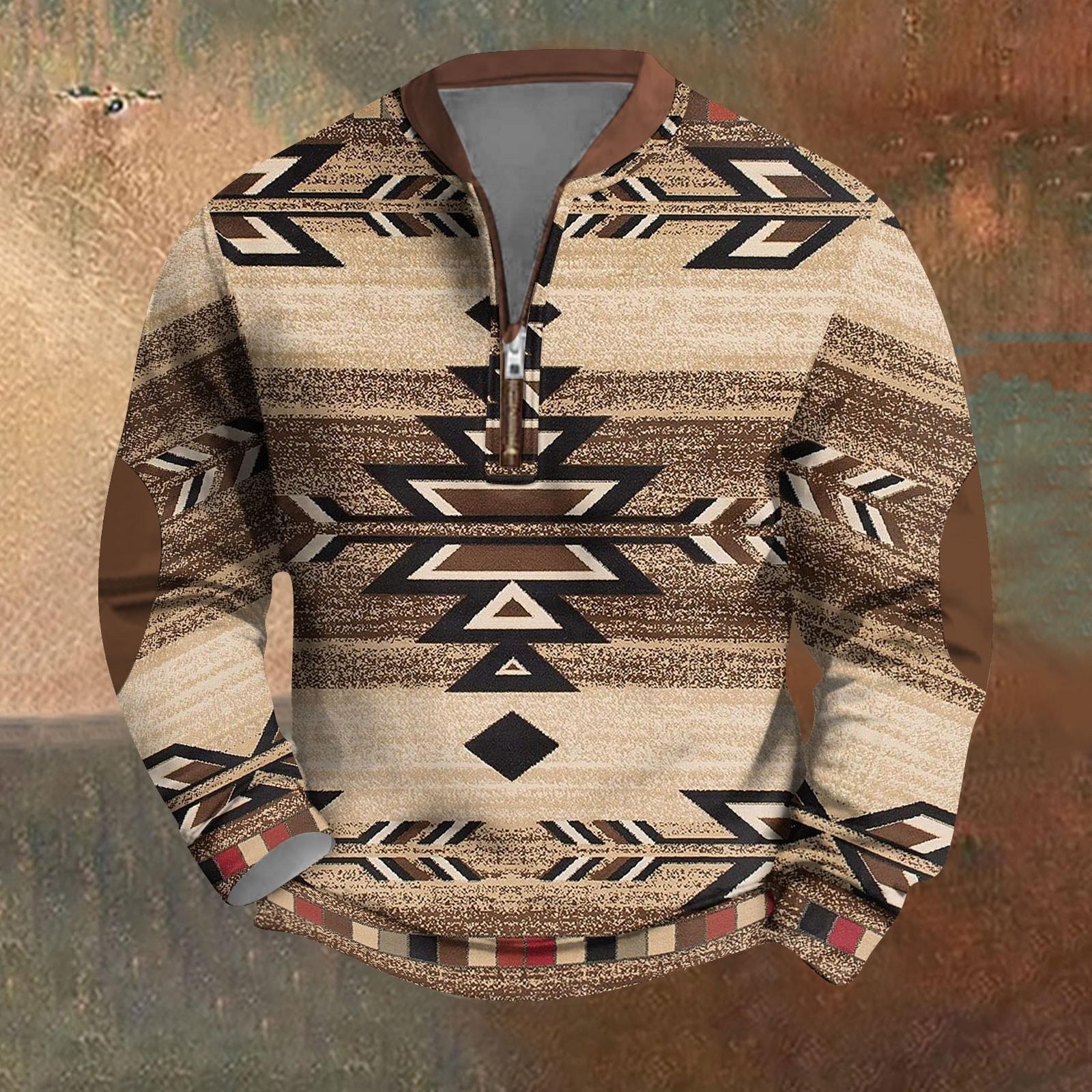 

Мужская повседневная толстовка в стиле ретро с градиентным принтом XL верблюд