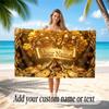 Tree of Life Theme Beach Towel Personalized Custom Name & Text Soft Quick Dry Beach Towel for Swimming Travel