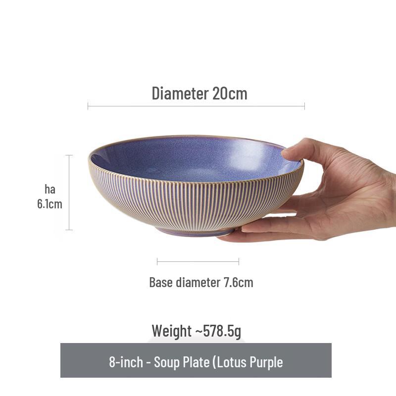 

ZISIZ Nordic Ceramic 8-inch Soup Plate Set