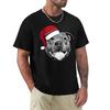 Pitbull Weihnachtsmann T-Shirt Grafik T-Shirt Vintage T-Shirts Übergrößen Tops Schnelltrocknend Vintage T-Shirt Herren