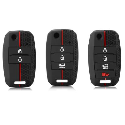 Szilikon 2/3/4 gombos autókulcs tok Kia Rio 3 K2 Ceed Cerato K3 Sportage 4 Picanto K5 Optima Sorento Forte Stinger 2017 2018-hoz