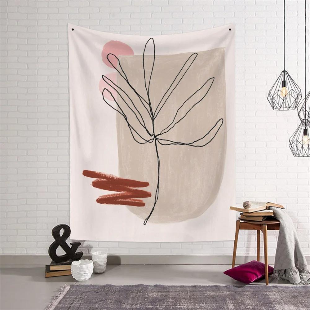 Abstract Simple Light Color Pattern Tapestry Bedroom Living Room Tapestry Home Wall Decoration Tapestry