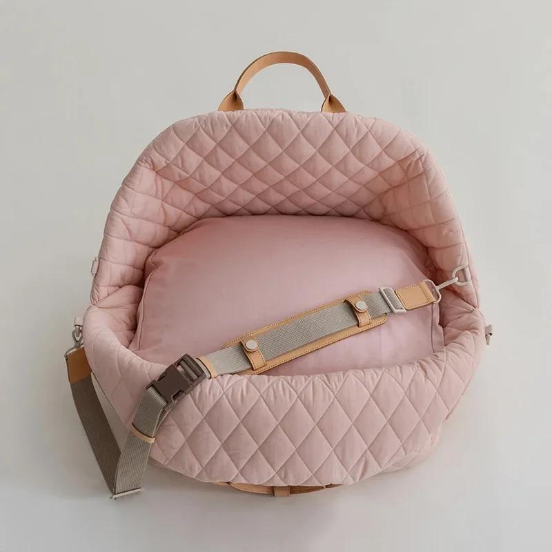 Bolso Transportín para Perro Lujo Asiento de Coche Cama de Viaje para Mascotas para Perros Pequeños Gato Portátil Lavable Bolso Tote Transportín para Cachorro Seguridad Elevador para Mascotas