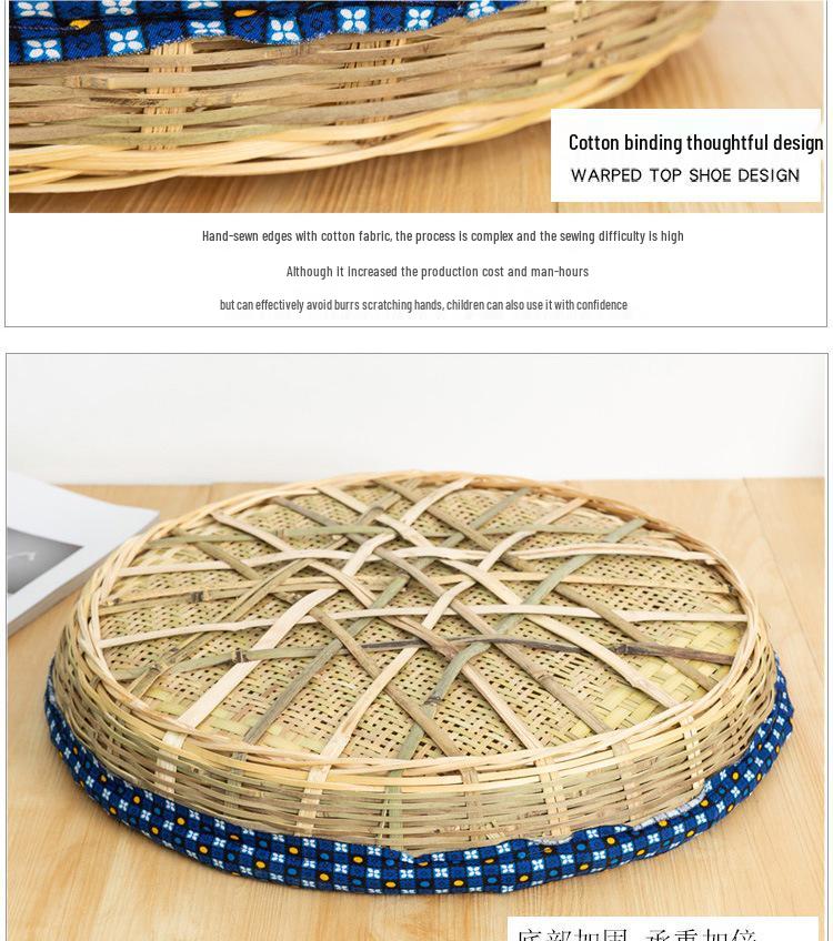 Bamboo Weaving Winnowing Basket and Sieve - Large Size for Household and Farm Use
