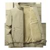 Men's Thickened Fleece-Lined Cotton Jacket, Stand Collar, Windproof, Warm, Casual Sportswear for Middle-aged & Elderly.