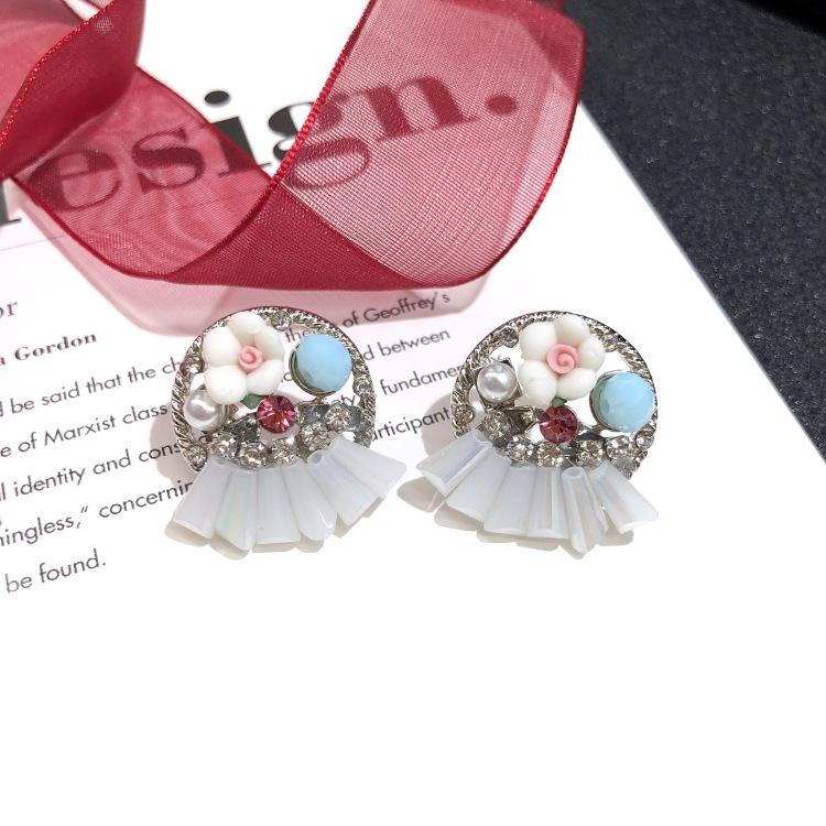 Niche Design Exquisite Celebrity Crystal Stud Earrings, Feminine Minimalist Temperament Rose High-end Versatile Earrings