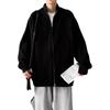 Herren-Strickjacke mit Stehkragen, locker geschnitten - Trendige amerikanische Strickware für Frühling und Herbst