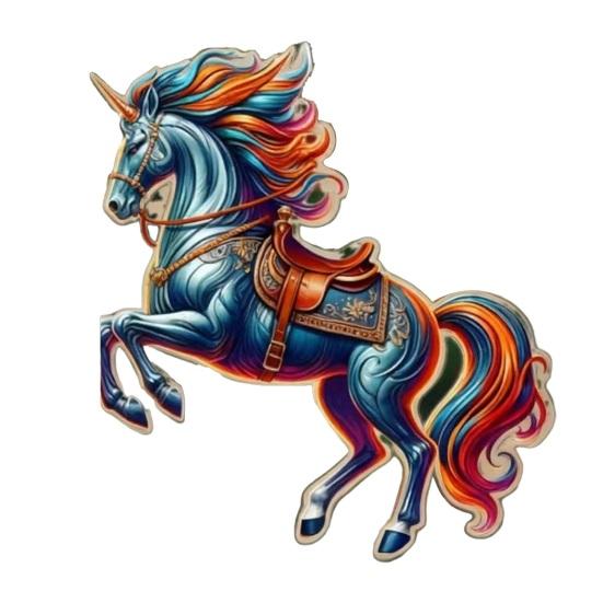 Yousheng Pferdeornament Acryl 2D Flach Realistisches Pferd Hängeanhänger mit Lanyard Weihnachtsbaum Feiertag Heimdekoration