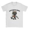 Funny Litters Full Cat  Men's T Shirts  Vintage Tee Shirt Short Sleeve Round Collar T-Shirts 100% Cotton Summer Tops