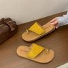 Soft Leather Version~ Toe Cool Slippers Women's New 2025 Summer Beach Shoes with Skirt French Sandals
