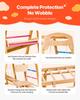 Indoor Playground Jungle Gym, 7-in-1 Wooden Indoor Playground for Kids, 113KG Montessori Climbing Toys Playset with Swing, Monkey Bar, Slide, Wooden