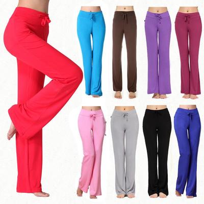 Fitness Pantolon Mikro-kırpılmış Pantolon Egzersiz Pantolonu Kare Dans Pantolonu Spor Rahat Pantolon Bol Yoga Pantolonu Kadın
