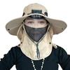 Solar Fan Hat with Face Guard Neck Flap UPF 50+ UV Protection
