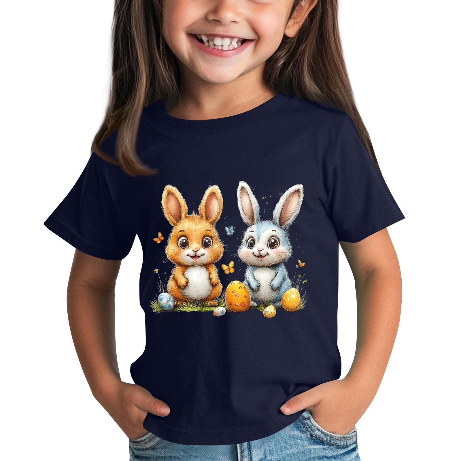 

Детская футболка с коротким рукавом и принтом животных, повседневный топ 160 тёмно-синий