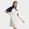 FILA Original Outdoor Casual Comfortable Polo Dress Women Dresses Cloud-Mushroom-White F11W439303FWT
