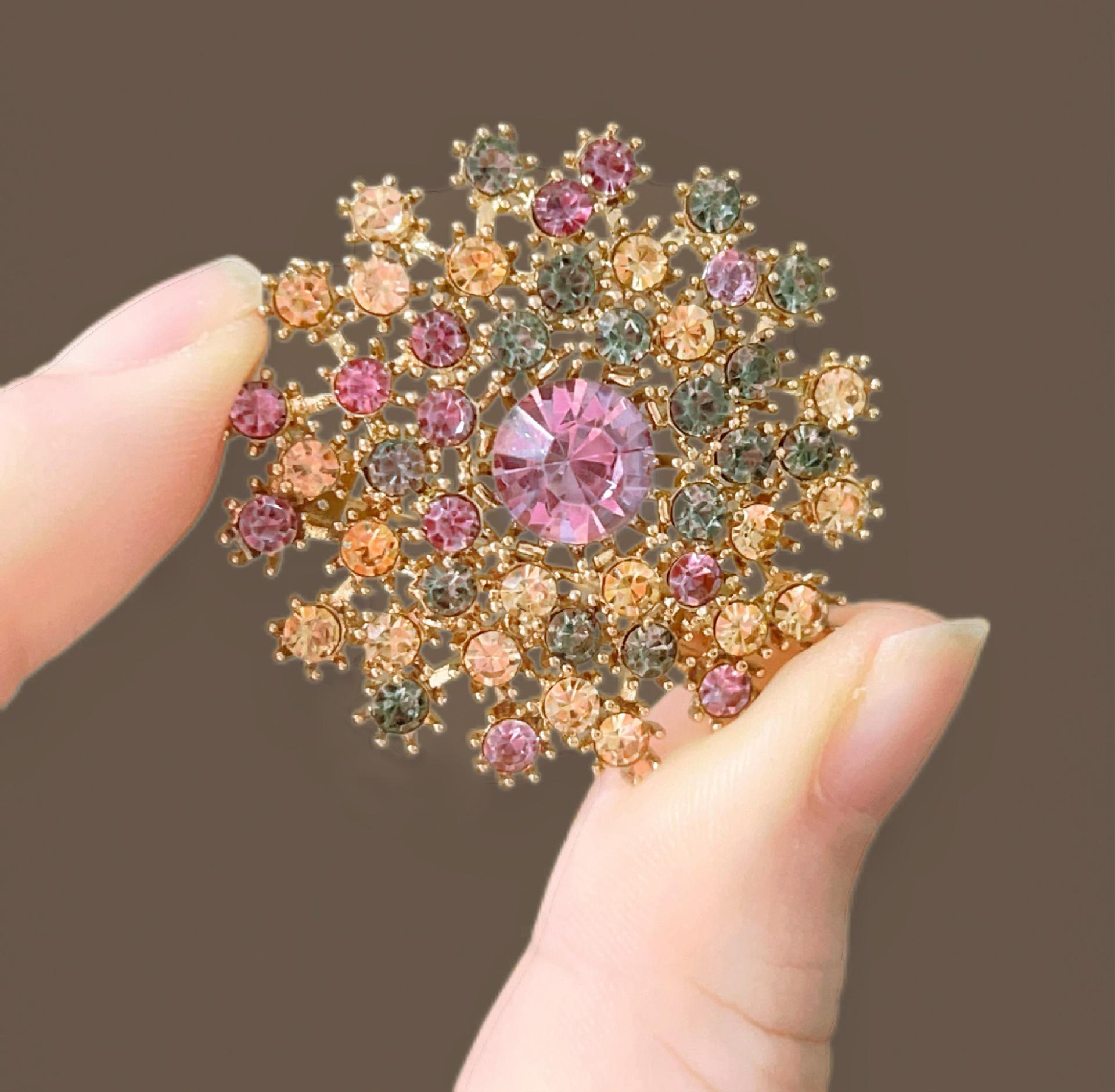 

Роскошная цветная бриллиантовая брошь-одуванчик - элегантная женская милая булавка для одежды X0565-Colored Diamond Dandelion