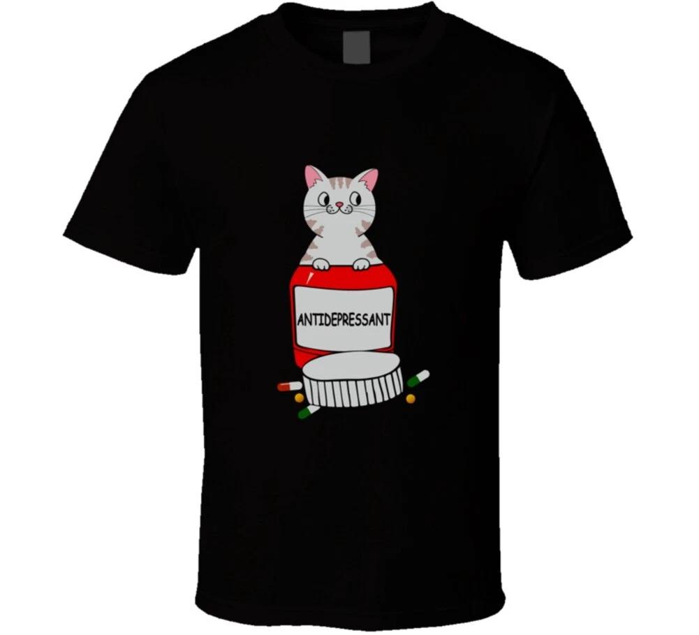 A Cat Is My Antidepressant Funny Cat Rescue Gift T Shirt L