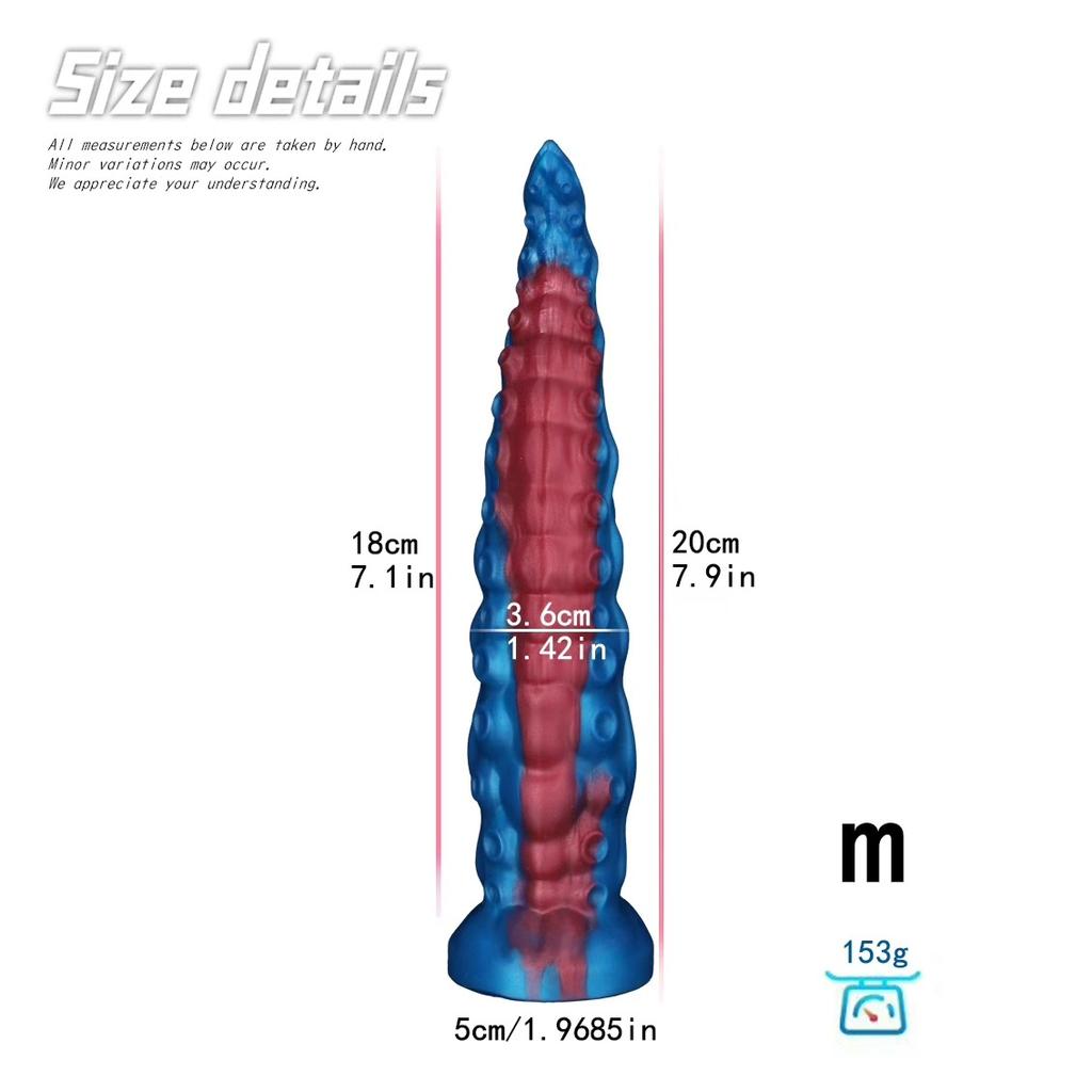 Anal Plug - Extra Long Silicone Octopus Tentacle for SM/BDSM Play, Liquid Silicone Toy for Women & Men, Adult Sex Toy