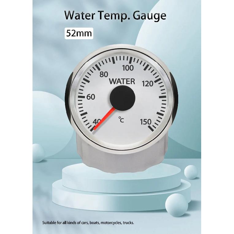 RHAXEL 52mm Wi-Fi Water Temp Gauge 40-150℃ Meter Compatible with All Types or Ranges Ohm Signal Sensor 12V 24V for Auto