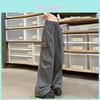 Womens Cargo Pants With Wool Blend Fabric For Casual Spring Summer Wear