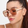 Fashion Gradient Color Women Sunglasses Rice Nail Square Sun Glasses Anti-UV Non-polarized Glasses