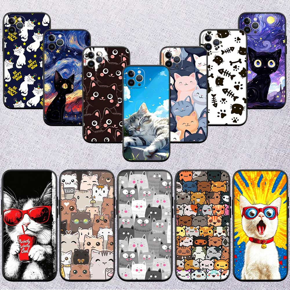 UP20 Cat Kitten Meow Shell Phone Case for Samsung Galaxy Note 10 20 S23 S24 S25 Ultra FE Plus Edge Lite A02S A35 A07 A17