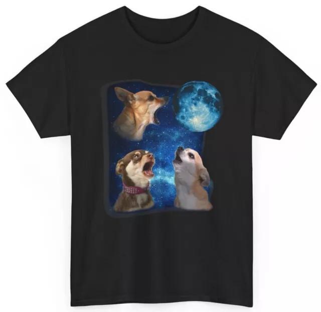 

Chihuahua With Moon Shirt Three Chihuahuas Dog Lovers Women Men Tshirt Unisex T-Shirt XL
