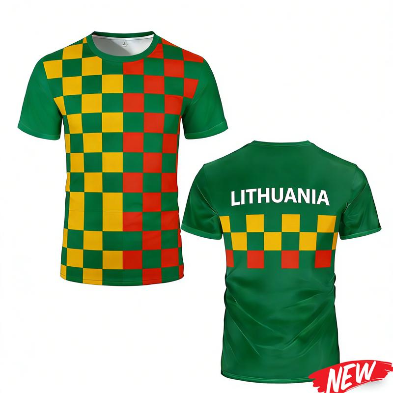 Men's T Shirt 3D Printing Football Jersey Short Sleeve Sports Oversized Round Neck Tee Shirts