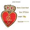 Handmade Rhinestone Heart Cloth Patch - Beaded Accessories for Clothing, Shoes, Hats, and Decorative Packaging.