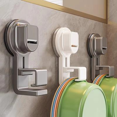 1/1PCS Suction Cup Hook Wall Mounted Washbasin Storage Rack Multifunctional Hooks for Hanging Clothes Towel Basin Home Organizer