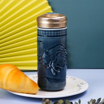 Qian Tang Xuan Ox-Themed Ceramic Portable Cup