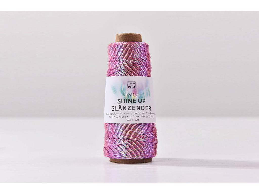 1mm Colorful Gold & Silver Core-Spun Yarn - 150m Hologram Thread for DIY Crochet Bags