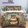 Squirrel Pattern Bedding Home Decoration Birthday Gift (1 * Duvet Cover + 2 * Pillowcase, Without Core)