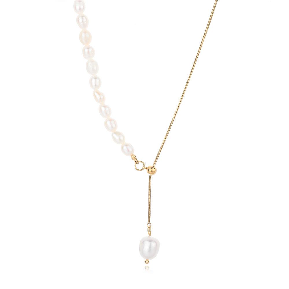 XXX Fashion Jewelry Long Natural Pearl Necklace Sweater Chain Necklace Trendy Jewelry for Women