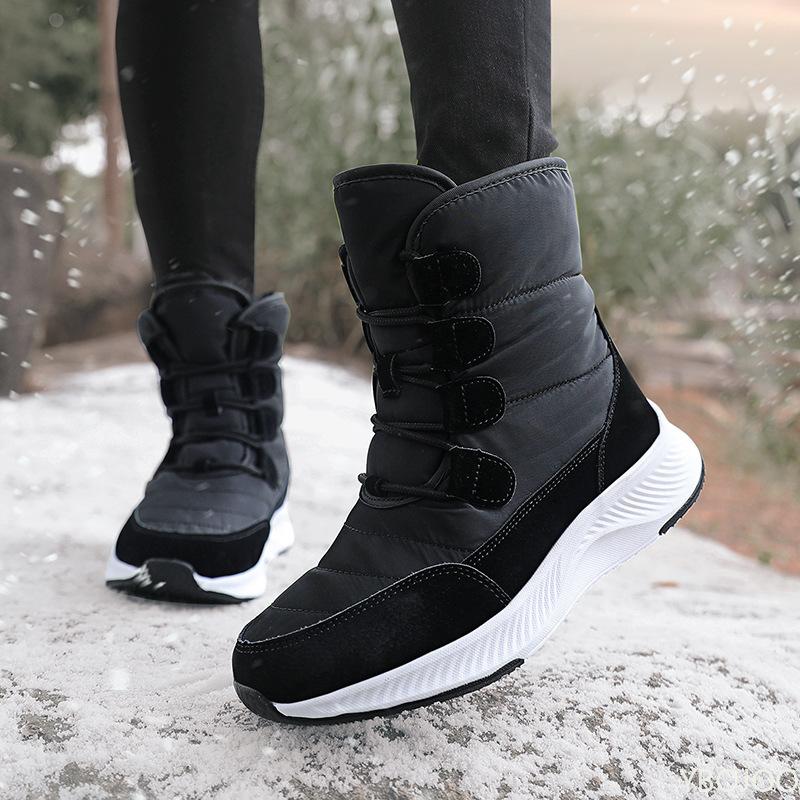 Fashion New Trendy Lightweight Simple Comfortable Women's Cotton Boots Winter Outdoor High Top Insulation Warm Thick Soled Cotton Shoes