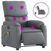Vidaxl Foldable Massage Armchair, Electric, Grey, Faux Leather