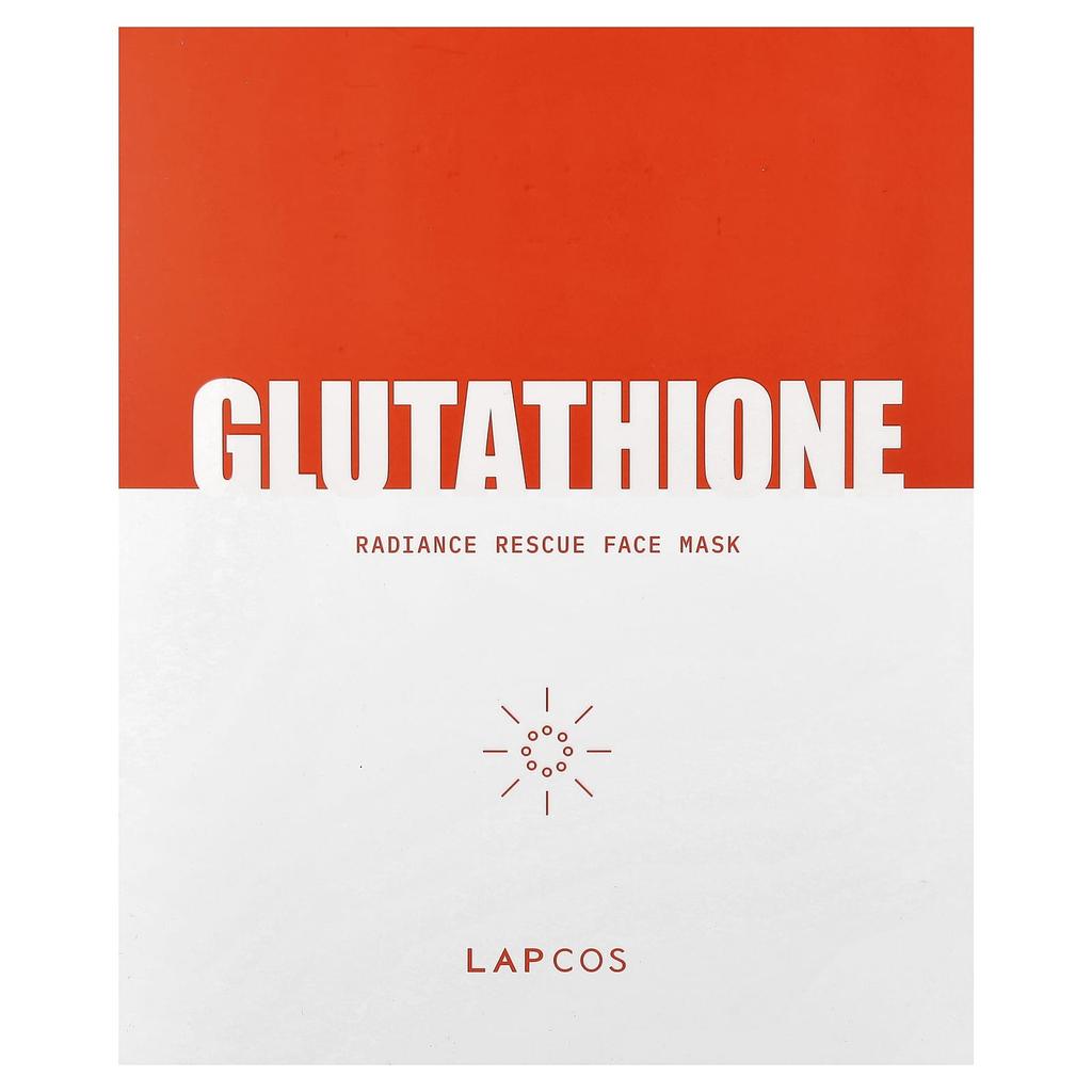 Lapcos, Glutathione, Radiance Rescue Beauty Face Mask, 5 Sheets, 26g (0.91oz) Each