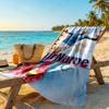 Haaland Customize Text Beach Towel High Absorbency & Quick-Dry Suitable for Swimming Gym Camping Yoga Vacation