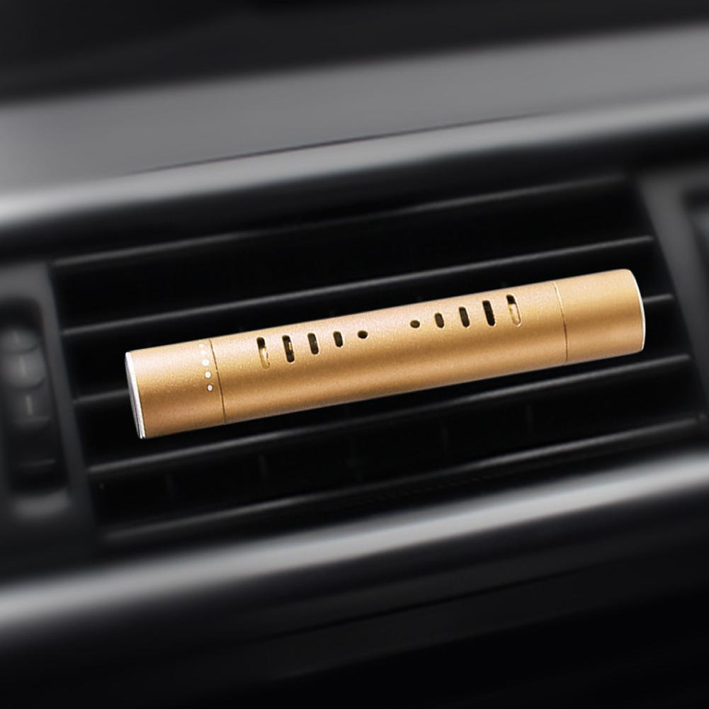 Autoduft, individueller Entlüftungsclip, zylindrischer Entlüftungsclip für ätherische Öle im Auto, Diffusor mit 10 Nachfüllstäbchen für Auto, Büro, Küche