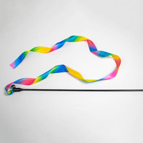Bell Interactive Colorful Ribbon Cute Cat Toy Funny Rod Teaser Wand Cat Supplies