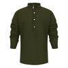 Designer Spring Summer Men's Casual Cotton Linen Color Long Sleeve Shirts Loose Stand Collar Shirts