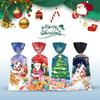 50PCS Cartoon Santa Clause Deer Christmas Gift Bag Mixed Pattern Packaging Bag  New Year