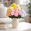 9 Heads Artificial Dandelion Bouquet Silk Cloth Dyed Edged Fake Flower Ball DIY Floral Materials Soft Chrysanthemum Bunch