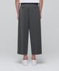 Musinsa Standard Super Wide Hidden Banding Crop Slacks [Medium Gray]
