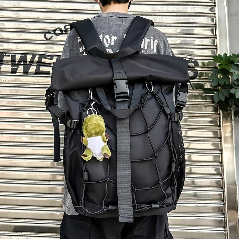 Motorcycle style high-end men's backpack workwear trendy men's backpack trendy brand sports cycling helmet bag