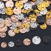 20pcs 8mm 10mm 12mm Stainless Steel Charms Round Blank Stamping Tag Pendants for DIY Bracelet Necklace Jewelry Making Materials