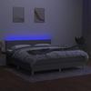 Maison Exclusive - Sommier à lattes de lit et matelas et LED Gris clair 180x200 cm