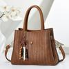 Womens Large Capacity Tote Bag Pu Leather With Zipper Closure For Daily Use