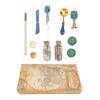 Wax Sealing Stamp Kit Clear Pattern Rich Colors Detachable Anti Scalding Vintage Wax Sealing Set with Handle for DIY